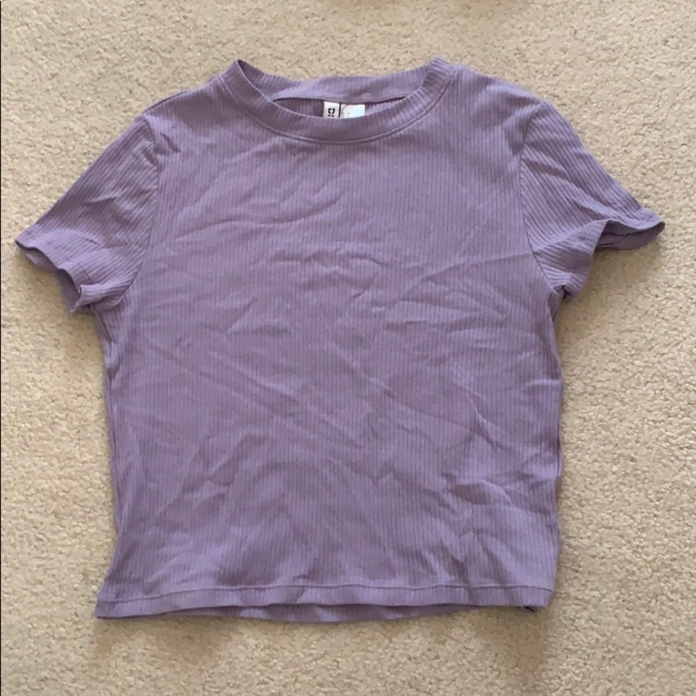 H&M purple t shirt (slightly cropped) medium